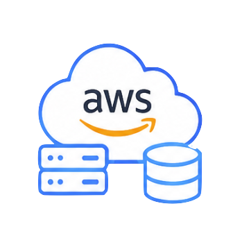 AWSとクラウド構築のアイコン